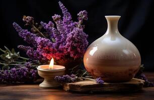 AI generated aromatherapy burner essential oil aromatherapy photo