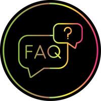 Faq Line Gradient Due Color Icon vector