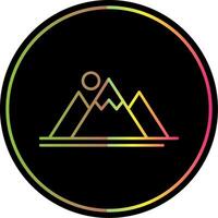 Mountain Line Gradient Due Color Icon vector