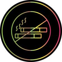 No de fumar línea degradado debido color icono vector