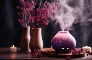 AI generated the aromatherapy diffuser sit photo