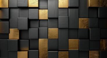 AI generated black and gold pattern photo