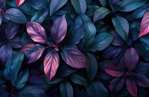 AI generated dark purple leaf wallpaper photo