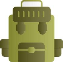 Military Backpack  Vector Icon