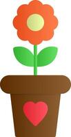 Flower Pot Vector Icon