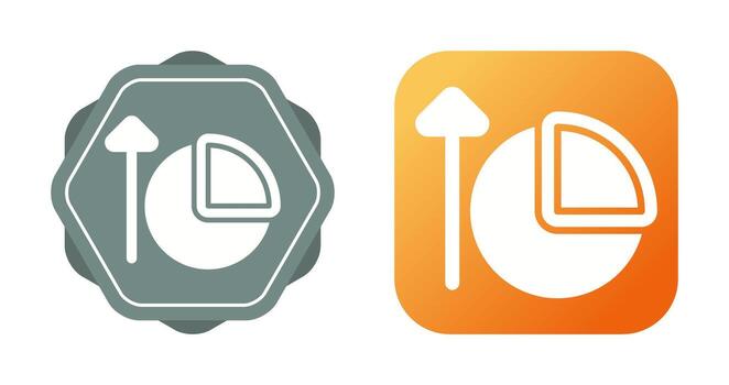 gráfico creciente vector icono