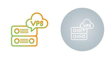 vps hospedaje vector icono