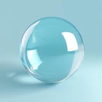 ai generado grande transparente cristal redondo burbuja. generativo ai foto