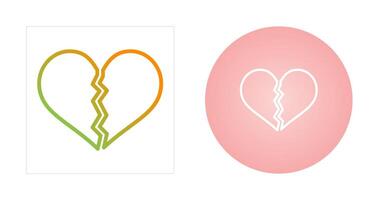 Broken Heart Vector Icon