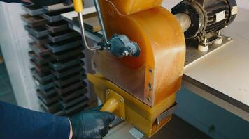 Gloved Hands Collecting Geological Samples, Close view of gloved hands inspecting geological samples in a lab. video