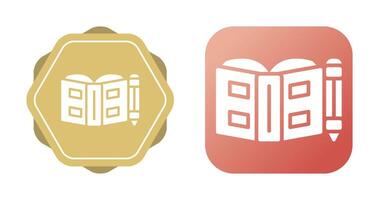 Open book with pen Vector Icon