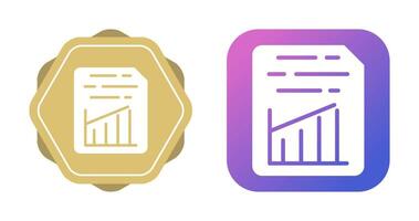 Document Insert Graph Vector Icon