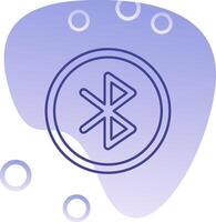 Bluetooth degradado burbuja icono vector