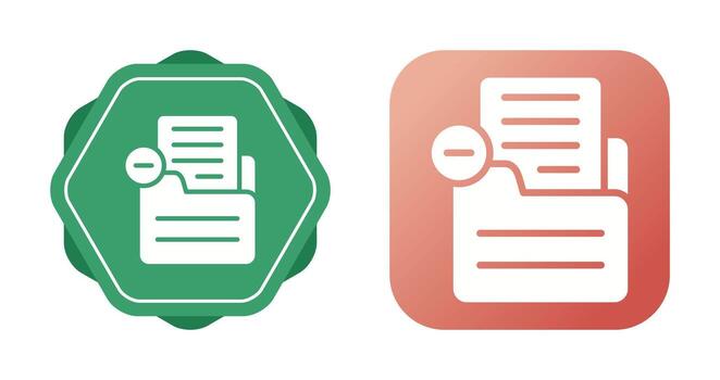 documento eliminar vector icono