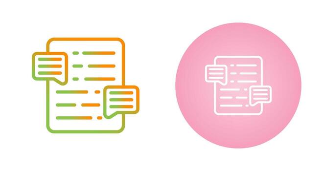 Document Commenting Vector Icon