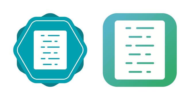 Document Align Center Vector Icon