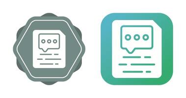 Document Insert Comment Vector Icon