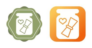 Love letter in a bottle Vector Icon