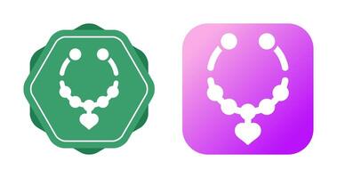 Heart Shaped Necklace Vector Icon