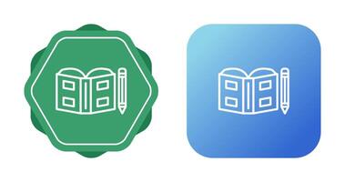 Open book with pen Vector Icon