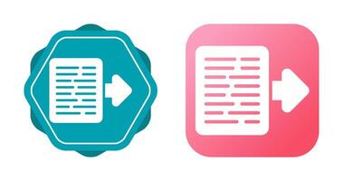 Document Export Vector Icon