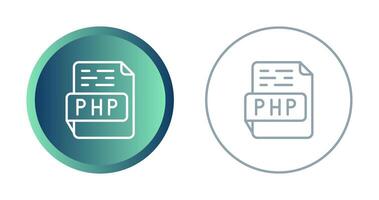 icono de vector de php