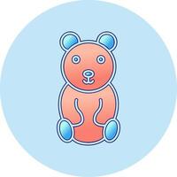 icono de vector de oso de peluche