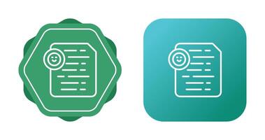 Document Insert Emoji Vector Icon