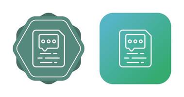Document Insert Comment Vector Icon