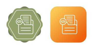 Document Insert Code Vector Icon