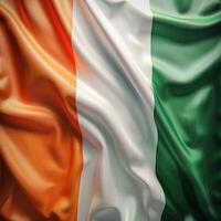 AI generated illustration of realistic irish flag background ai generated photo