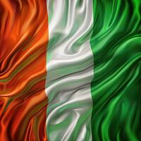 AI generated illustration of realistic irish flag background ai generated photo