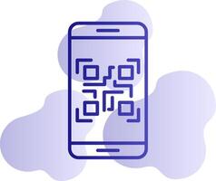 teléfono inteligente qr código vector icono