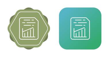 Document Insert Graph Vector Icon