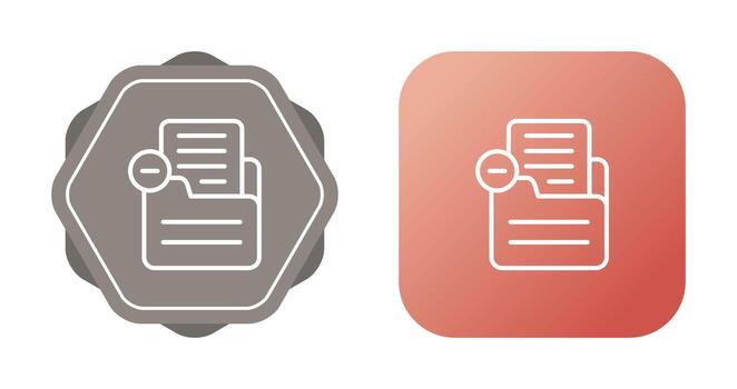 documento eliminar vector icono