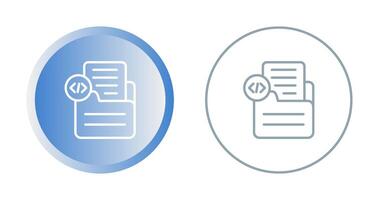 Document Insert Code Vector Icon