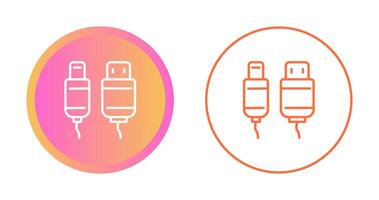 icono de vector de cable usb