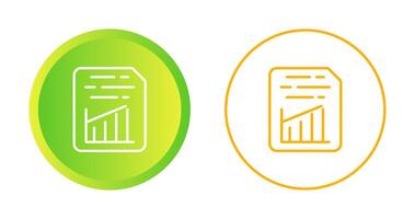 Document Insert Graph Vector Icon