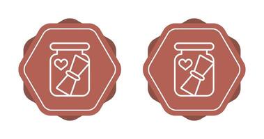 Love letter in a bottle Vector Icon