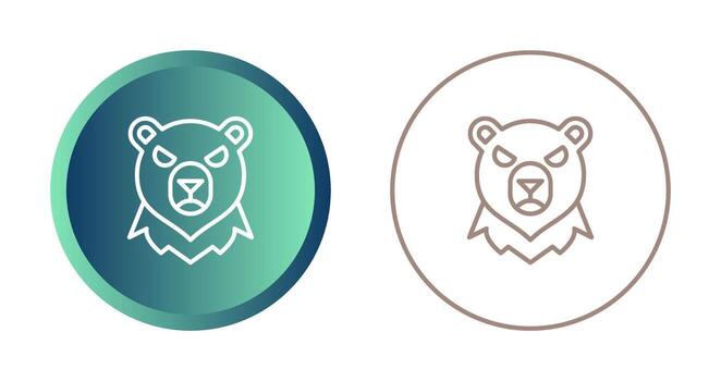 icono de vector de oso