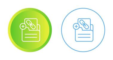 Document Insert Link Vector Icon