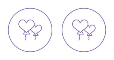 Heart shaped balloons Vector Icon