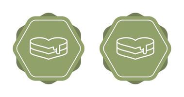 Heart-shaped cake Vector Icon
