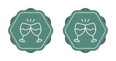 champán brindis vector icono