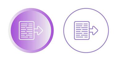 Document Export Vector Icon