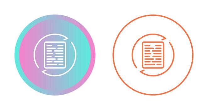 Document Synchronization Vector Icon
