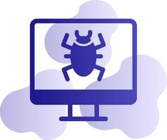 icono de vector de virus informático