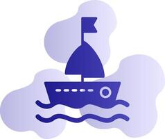 icono de vector de barco