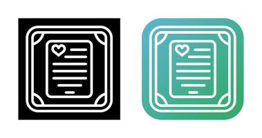 Love poem in a frame Vector Icon