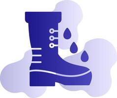 botas de lluvia vector icono